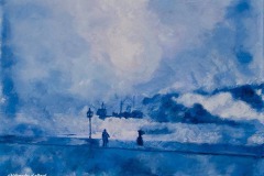 Blue fog, A. Lefbard, 90x65 сm, 2014, oil on canvas  