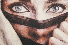 Beautiful eyes, A.Lefbard, 50*50 cm, 2015, oil on canvas