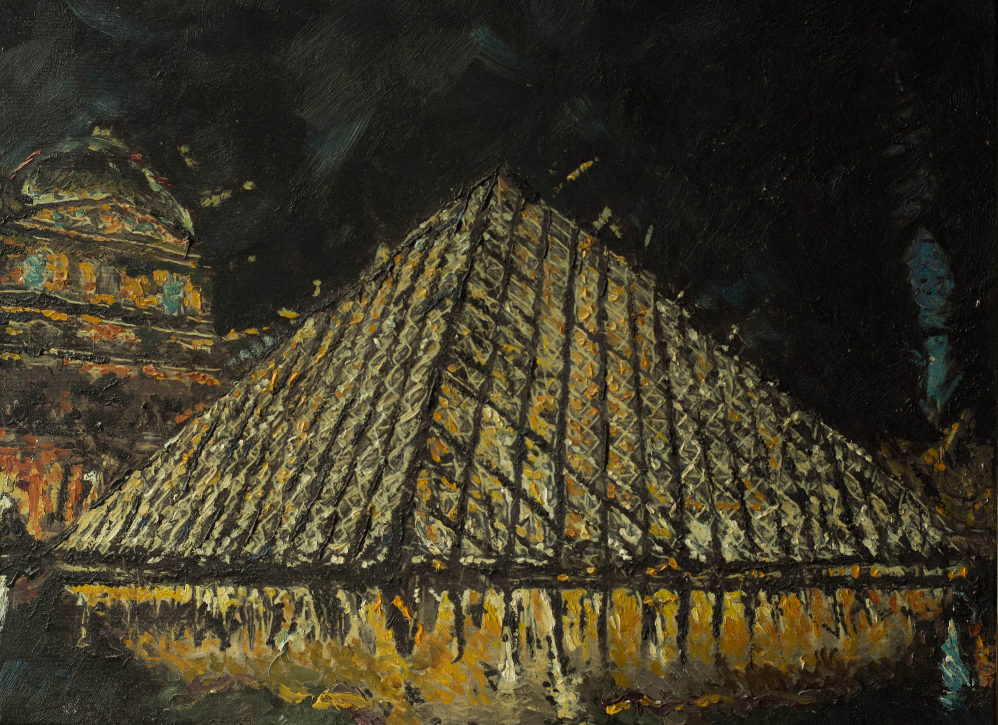 Pyramide du Louvre, A.Lefbard, 75*50 сm, 2014