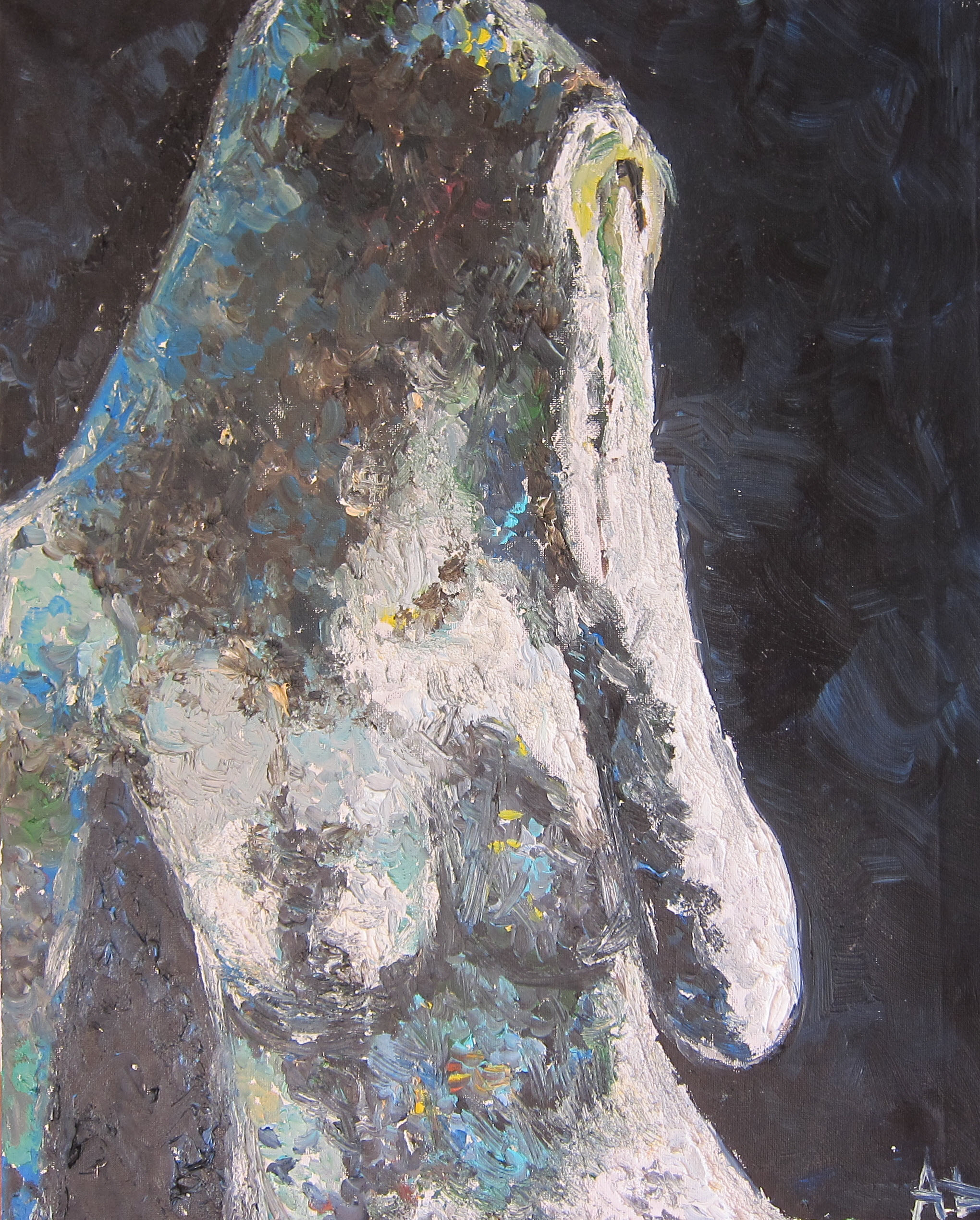 Sirena. 2015. Aleksander Lefbard, oil on canvas. Pivate collection