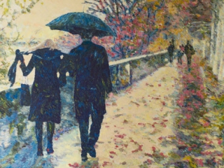 Autumn love. 2015, A. Lefbard, 105*70 cm, oil on canvas