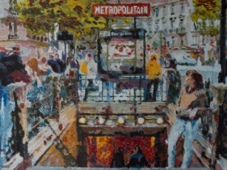 Metropolitain, Paris, A. Lefbard, 90*60 cm, 2013, oil on canvas