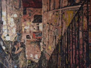 Romantic evening, 85x70cm, A.Lefbard, 2015, oil on canvas